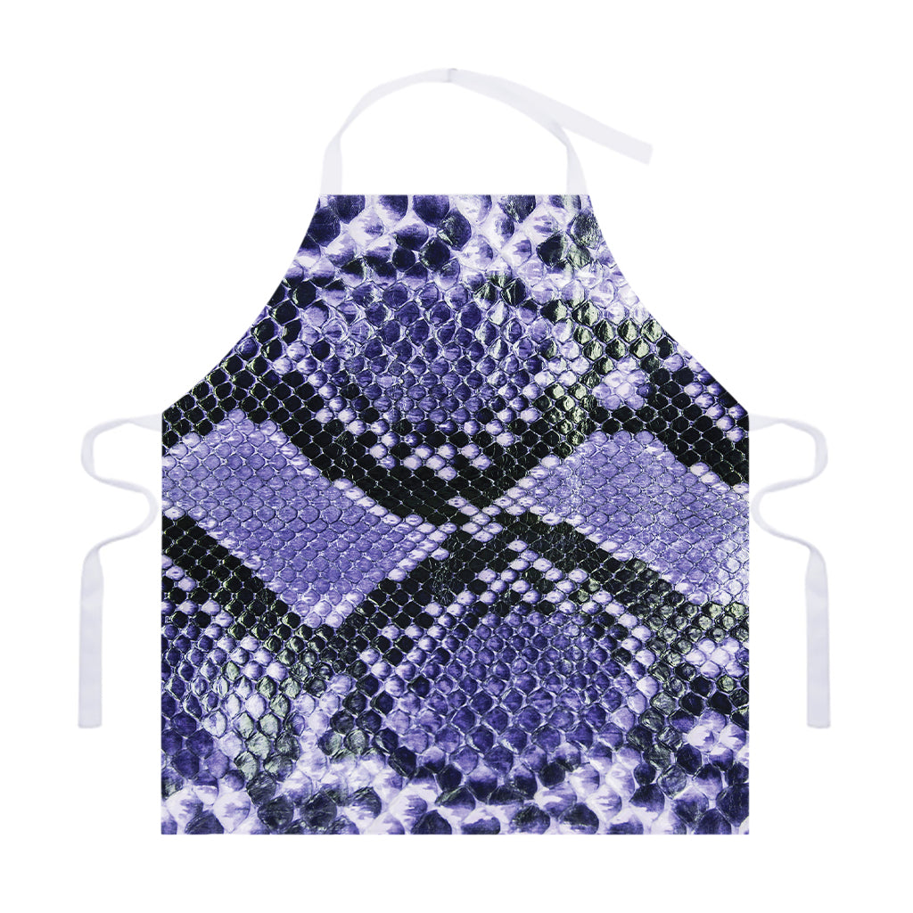 Blue And Black Snakeskin Print Adjustable Apron
