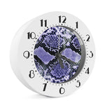 Blue And Black Snakeskin Print Alarm Clock