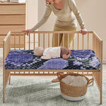 Blue And Black Snakeskin Print Baby Crib Sheet