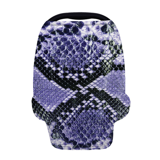 Blue And Black Snakeskin Print Baby Seat Cover