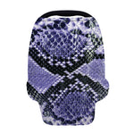 Blue And Black Snakeskin Print Baby Seat Cover