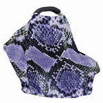 Blue And Black Snakeskin Print Baby Seat Cover