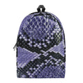 Blue And Black Snakeskin Print School Backpack