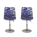 Blue And Black Snakeskin Print Bar Stool Covers