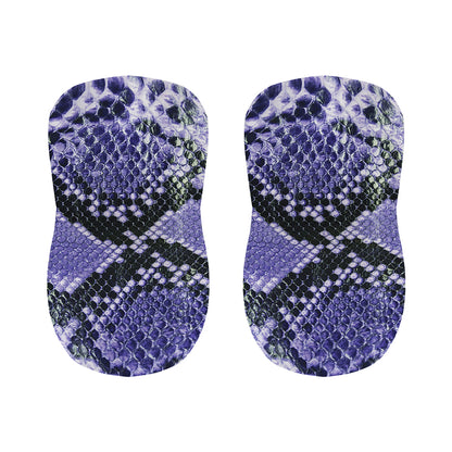 Blue And Black Snakeskin Print Bar Stool Covers