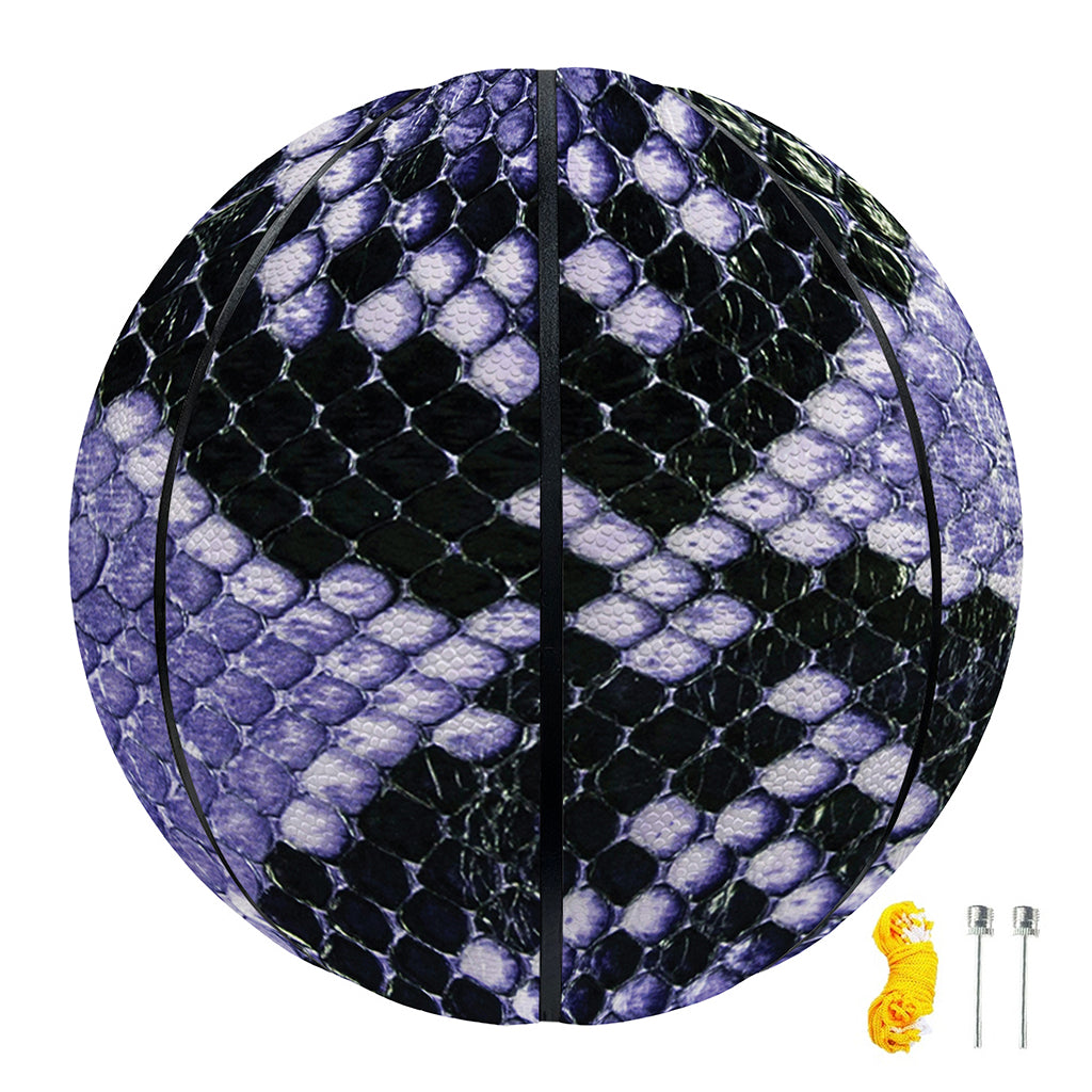 Blue And Black Snakeskin Print Basketball