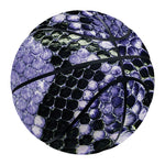 Blue And Black Snakeskin Print Basketball