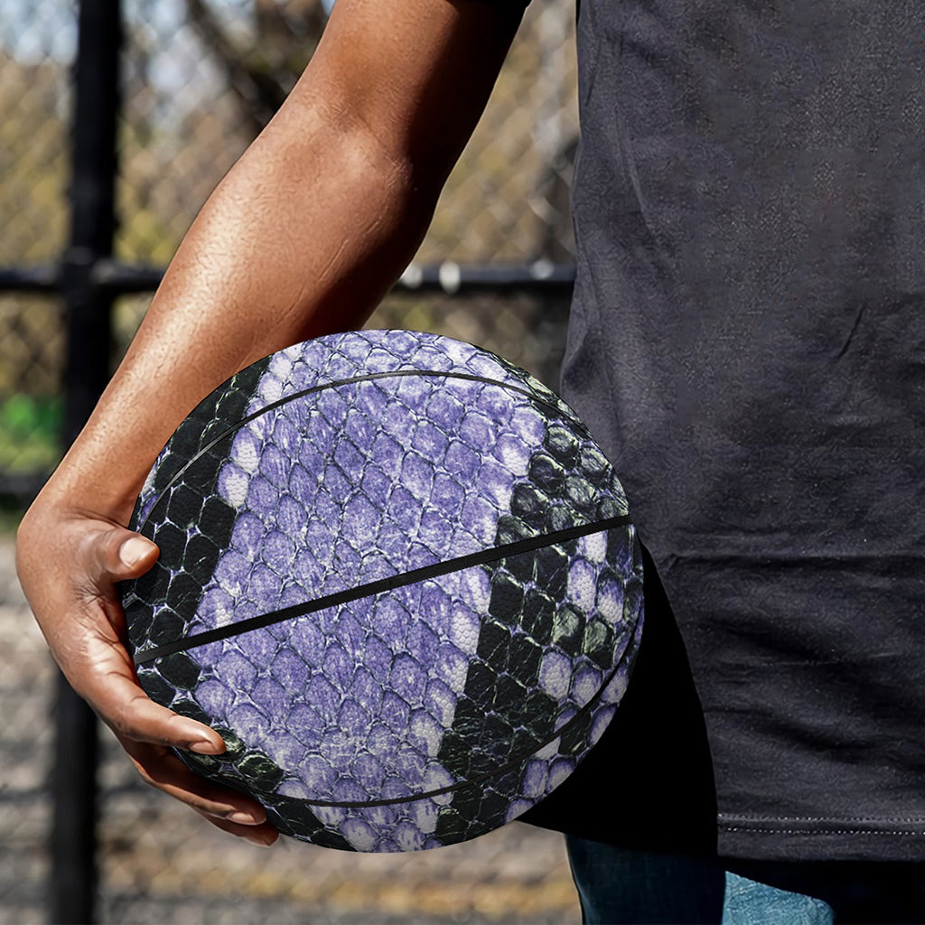 Blue And Black Snakeskin Print Basketball