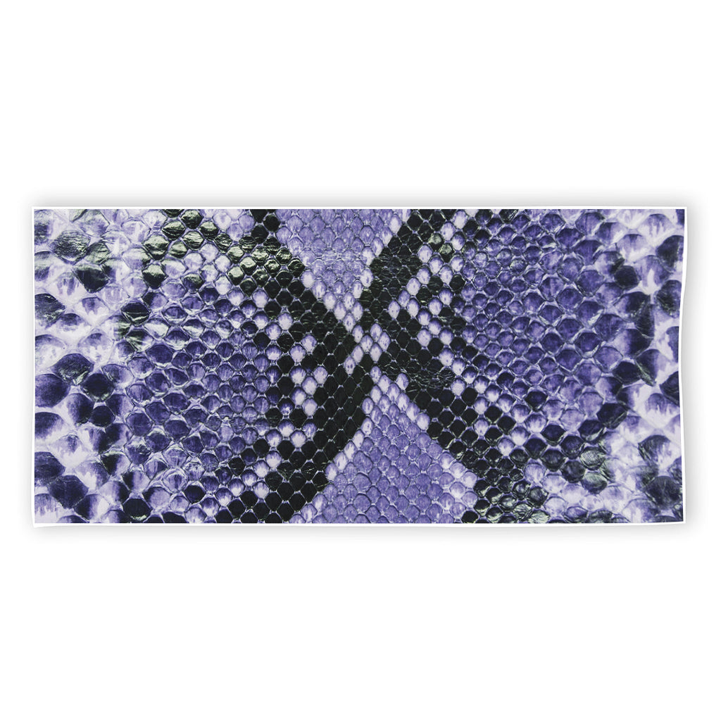 Blue And Black Snakeskin Print Beach Towel