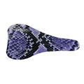 Blue And Black Snakeskin Print Bicycle Seat Cover