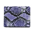 Blue And Black Snakeskin Print Bifold Wallet
