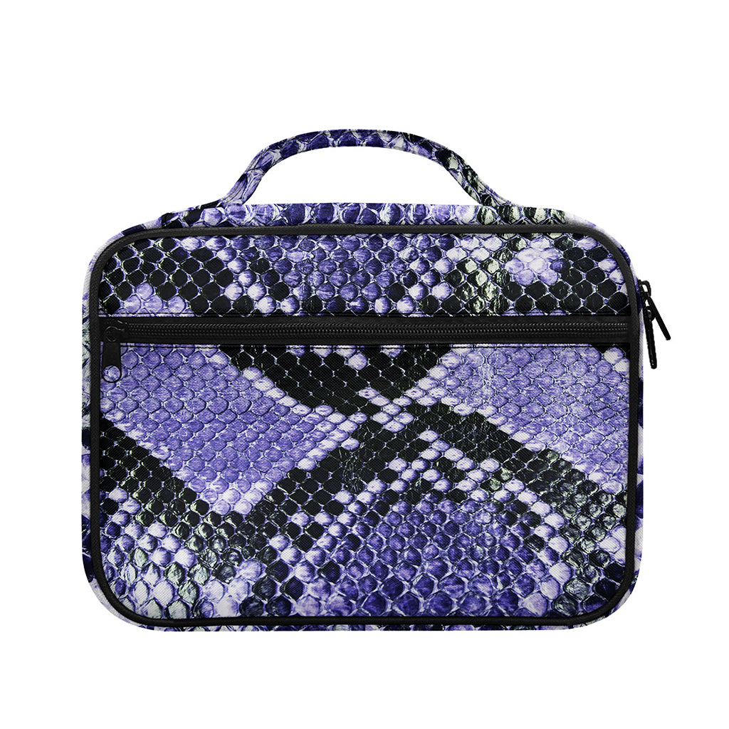 Blue And Black Snakeskin Print Briefcase Bible Bag