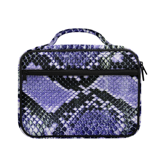Blue And Black Snakeskin Print Briefcase Bible Bag