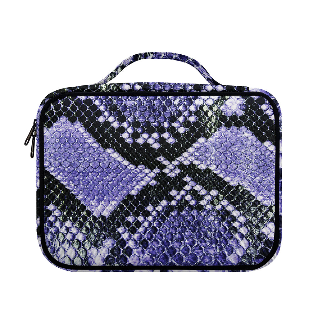 Blue And Black Snakeskin Print Briefcase Bible Bag