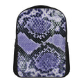 Blue And Black Snakeskin Print Casual Backpack