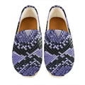 Blue And Black Snakeskin Print Casual Shoes