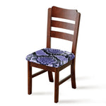 Blue And Black Snakeskin Print Chair Cushion Cover