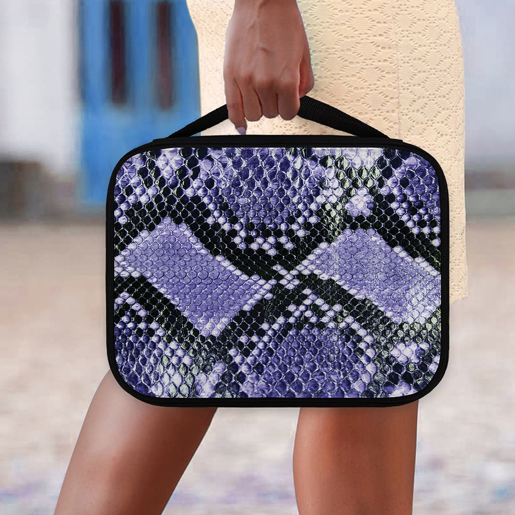 Blue And Black Snakeskin Print Classic Bible Case