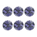 Blue And Black Snakeskin Print Coaster Set