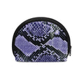 Blue And Black Snakeskin Print Coin Purse