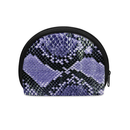 Blue And Black Snakeskin Print Coin Purse