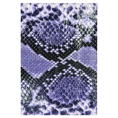Blue And Black Snakeskin Print Curtain