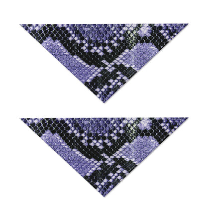Blue And Black Snakeskin Print Dog Bandana