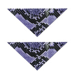 Blue And Black Snakeskin Print Dog Bandana