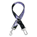 Blue And Black Snakeskin Print Dog Seat Belt