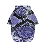 Blue And Black Snakeskin Print Dog Zip Up Hoodie