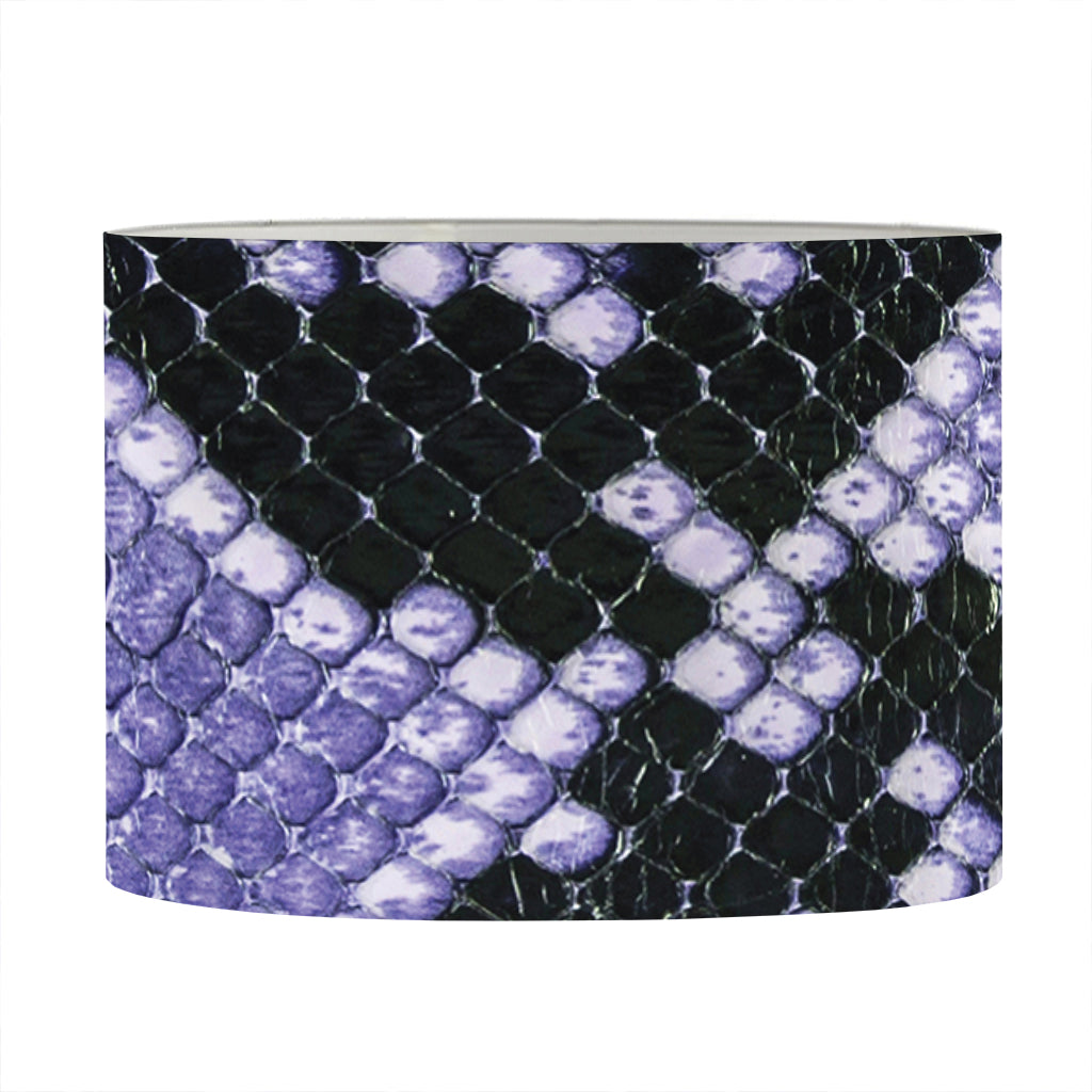 Blue And Black Snakeskin Print Drum Lamp Shade