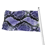 Blue And Black Snakeskin Print Flag