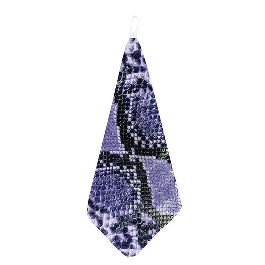 Blue And Black Snakeskin Print Hand Towel