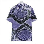 Blue And Black Snakeskin Print Hawaiian Shirt