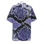 Blue And Black Snakeskin Print Hawaiian Shirt