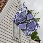 Blue And Black Snakeskin Print House Flag