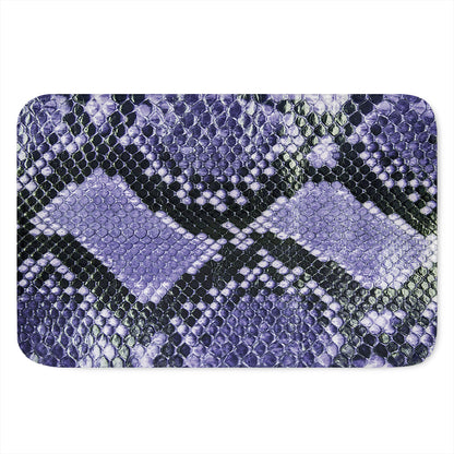 Blue And Black Snakeskin Print Indoor Door Mat