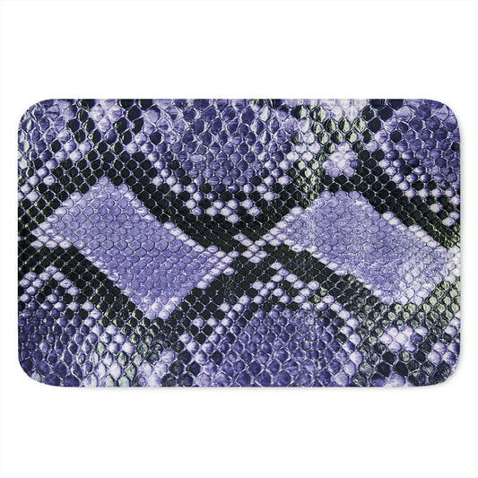 Blue And Black Snakeskin Print Indoor Door Mat