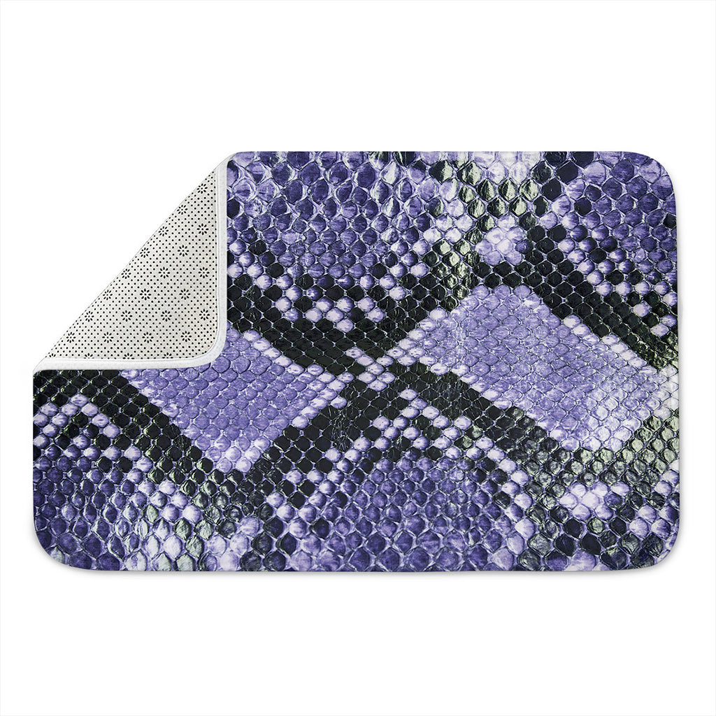 Blue And Black Snakeskin Print Indoor Door Mat