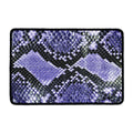 Blue And Black Snakeskin Print Kitchen Mat