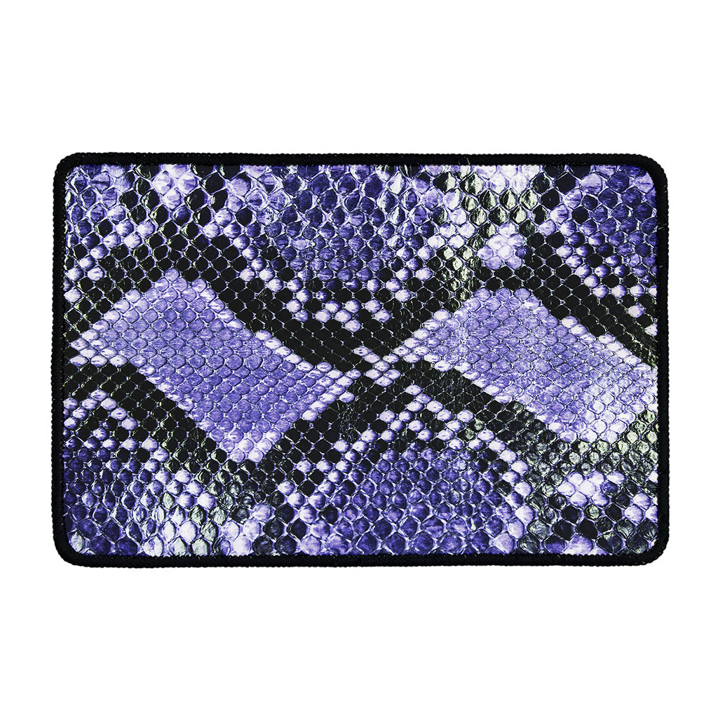 Blue And Black Snakeskin Print Kitchen Mat
