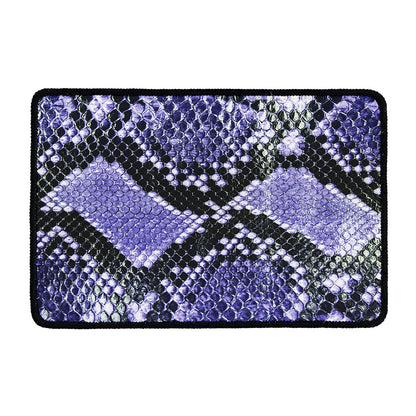 Blue And Black Snakeskin Print Kitchen Mat