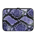 Blue And Black Snakeskin Print Laptop Sleeve