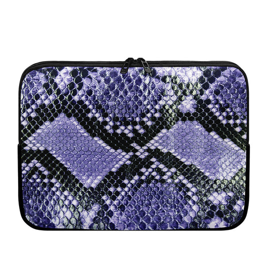 Blue And Black Snakeskin Print Laptop Sleeve