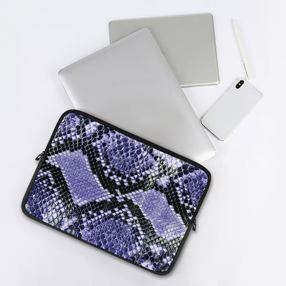 Blue And Black Snakeskin Print Laptop Sleeve
