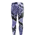Blue And Black Snakeskin Print Men's Leggings