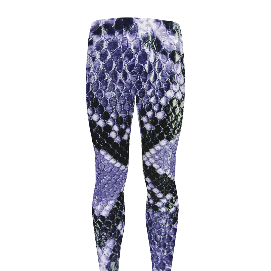Blue And Black Snakeskin Print Men's leggings