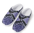 Blue And Black Snakeskin Print Mesh Casual Shoes