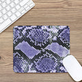 Blue And Black Snakeskin Print Mouse Pad