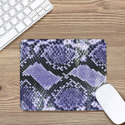 Blue And Black Snakeskin Print Mouse Pad